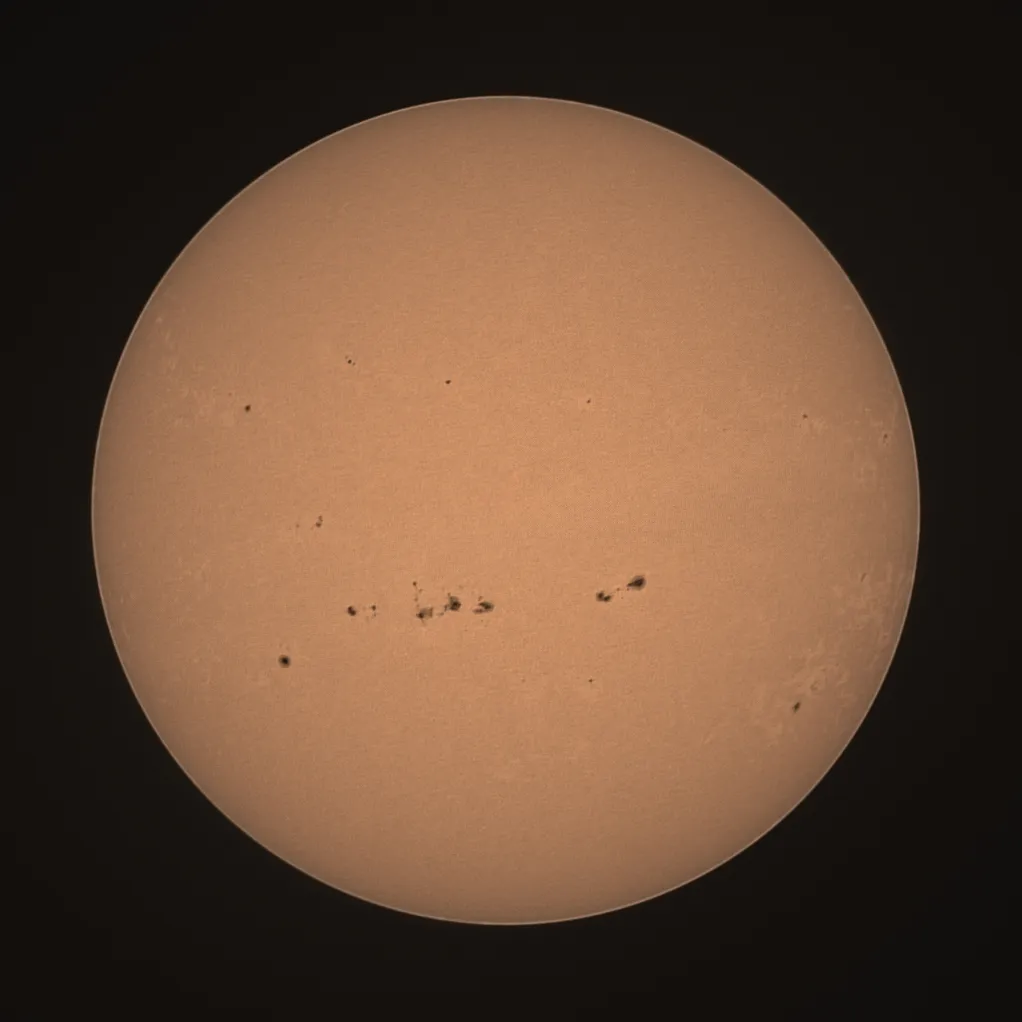 Fully processed sun image